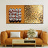 Whispers of Nature Crystal Glass Decorative Abstract Paintings  - Set of 2